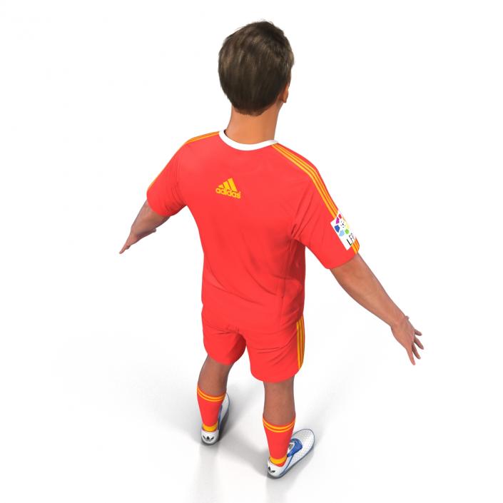 3D model Soccer Player Bayern with Hair