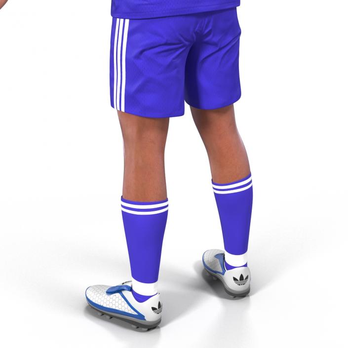 3D Soccer Player Chelsea with Hair