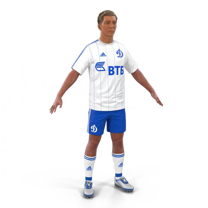 3D model Soccer Player Dynamo with Hair