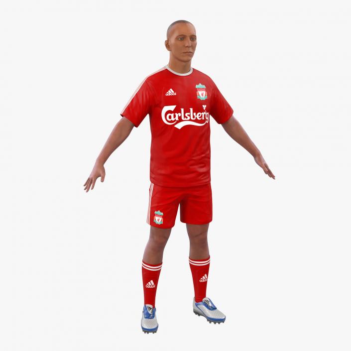 3D Soccer Player Liverpool model