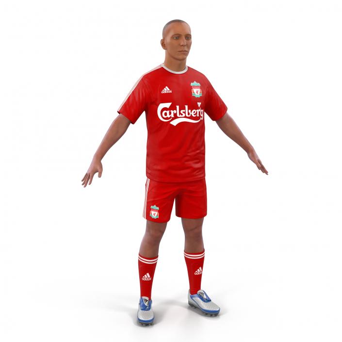 3D Soccer Player Liverpool model