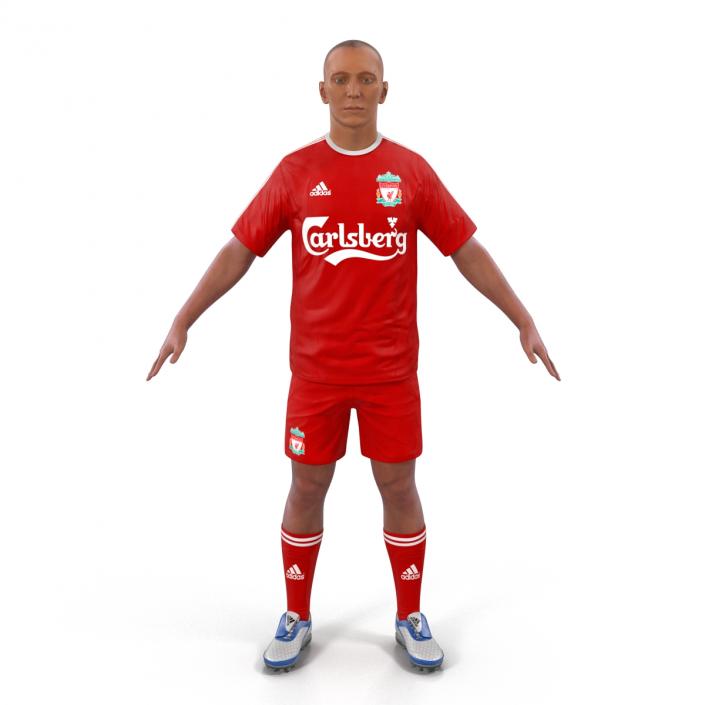 3D Soccer Player Liverpool model