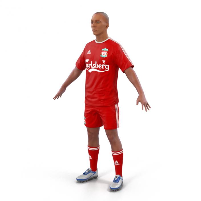 3D Soccer Player Liverpool model