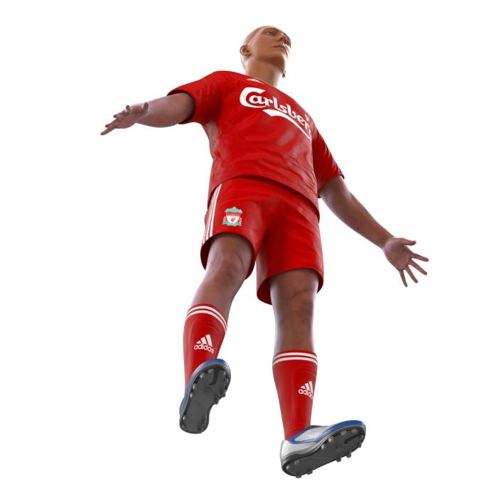 3D Soccer Player Liverpool model