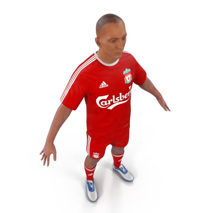 3D Soccer Player Liverpool model