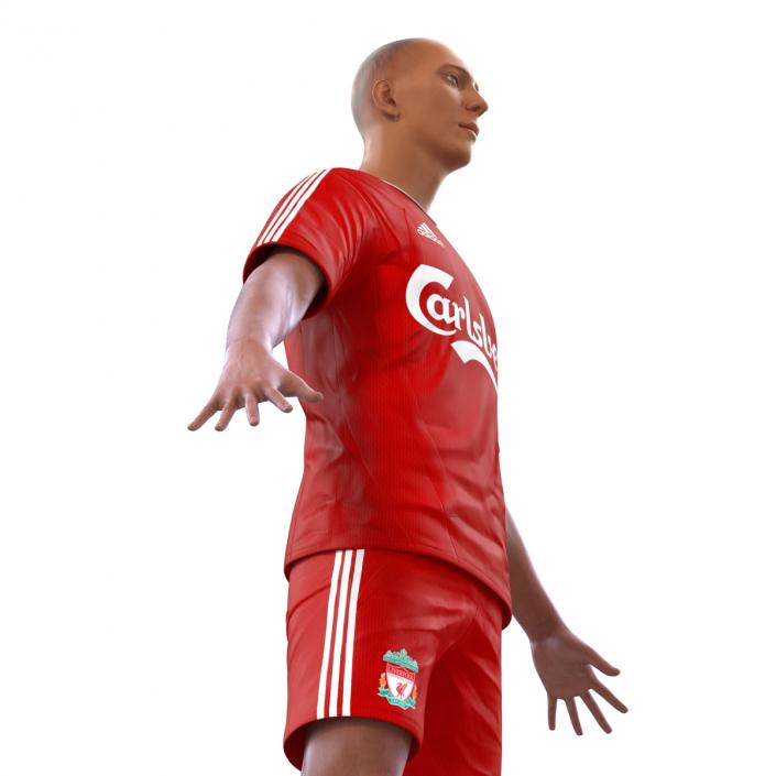 3D Soccer Player Liverpool model