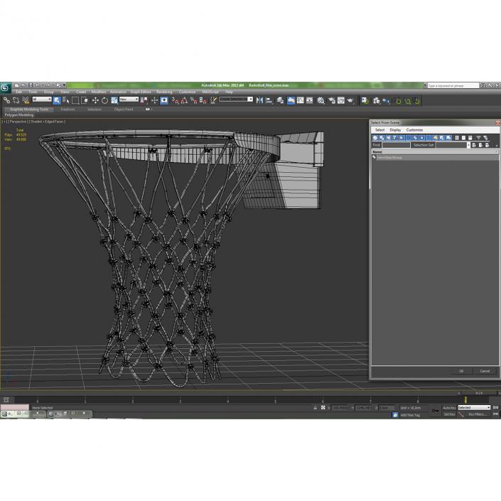 3D Basketball Rim Spalding model