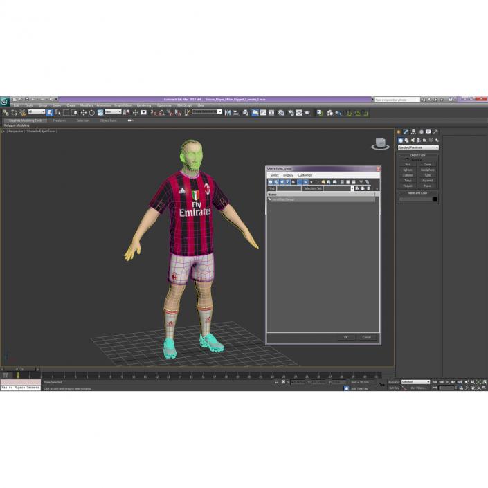 Soccer Player Milan 3D model