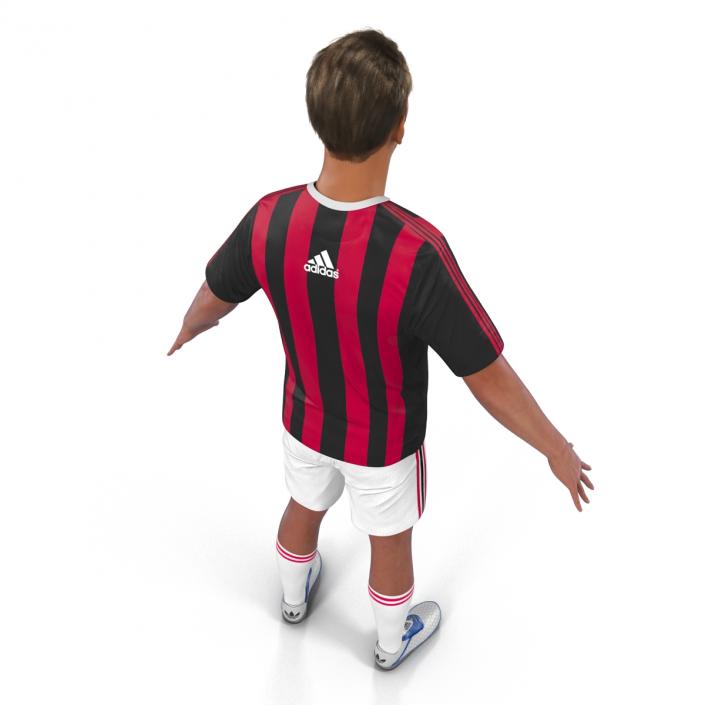 Soccer Player Milan with Hair 3D model