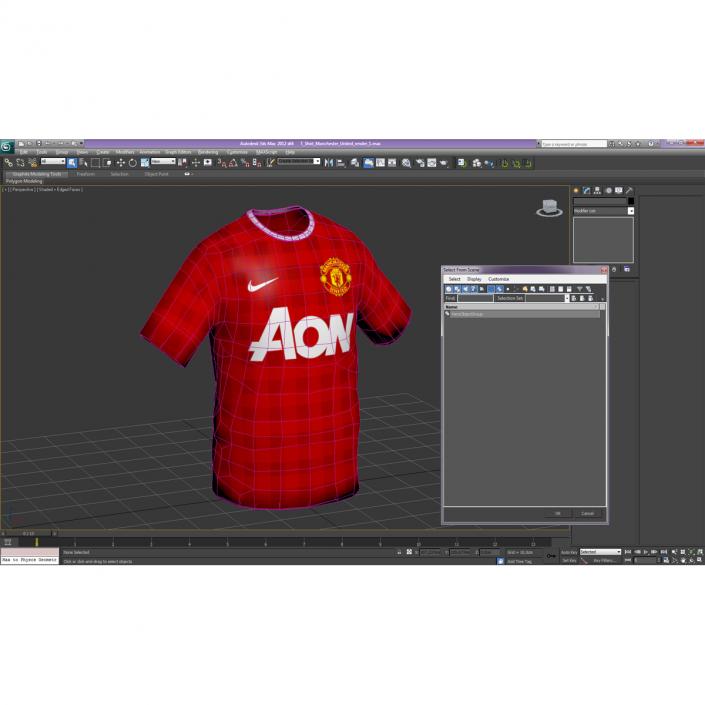 3D model T-Shirt Manchester United