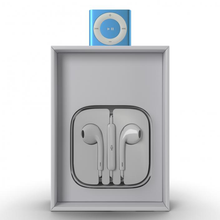 3D iPod Shuffle Blue 3D Models Set