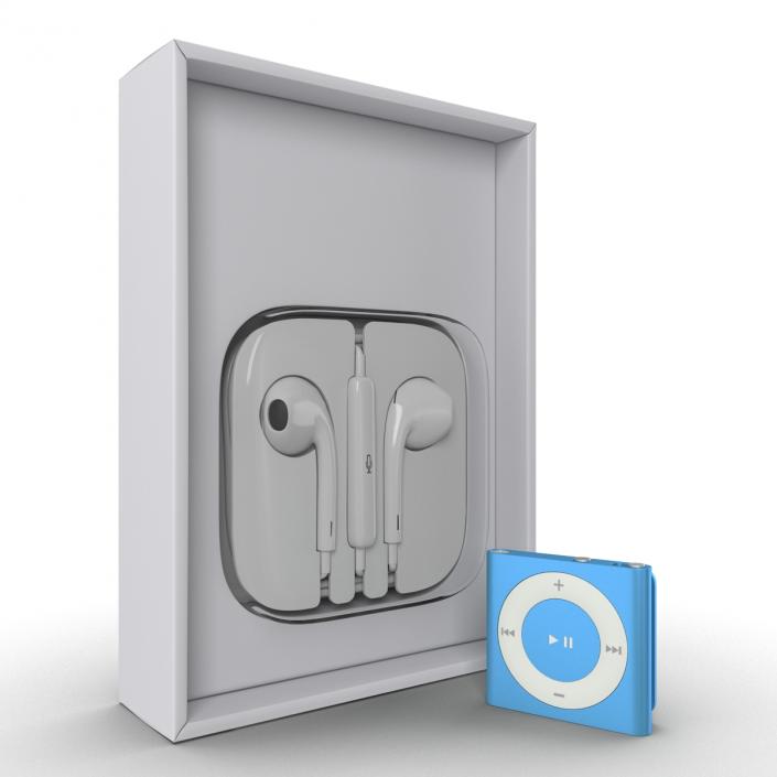 3D iPod Shuffle Blue 3D Models Set