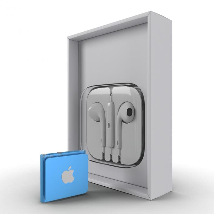 3D iPod Shuffle Blue 3D Models Set