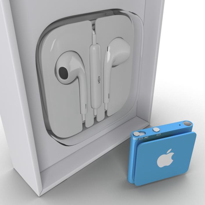 3D iPod Shuffle Blue 3D Models Set