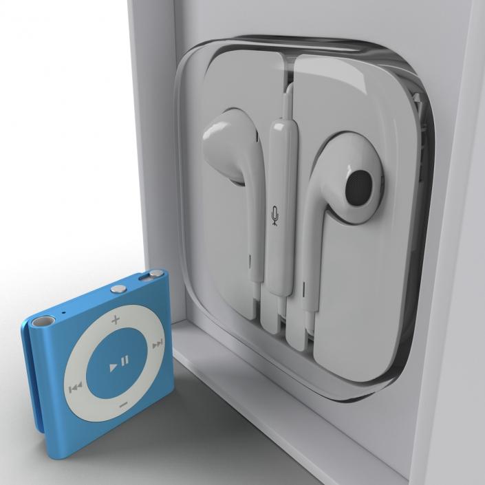 3D iPod Shuffle Blue 3D Models Set