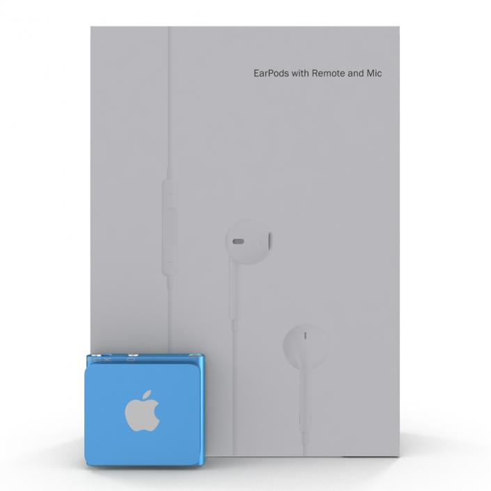 3D iPod Shuffle Blue 3D Models Set