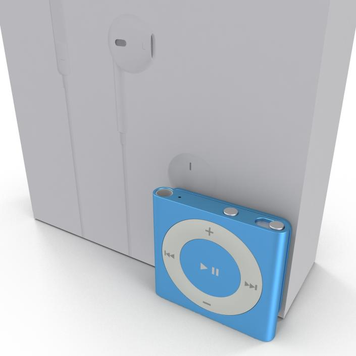 3D iPod Shuffle Blue 3D Models Set