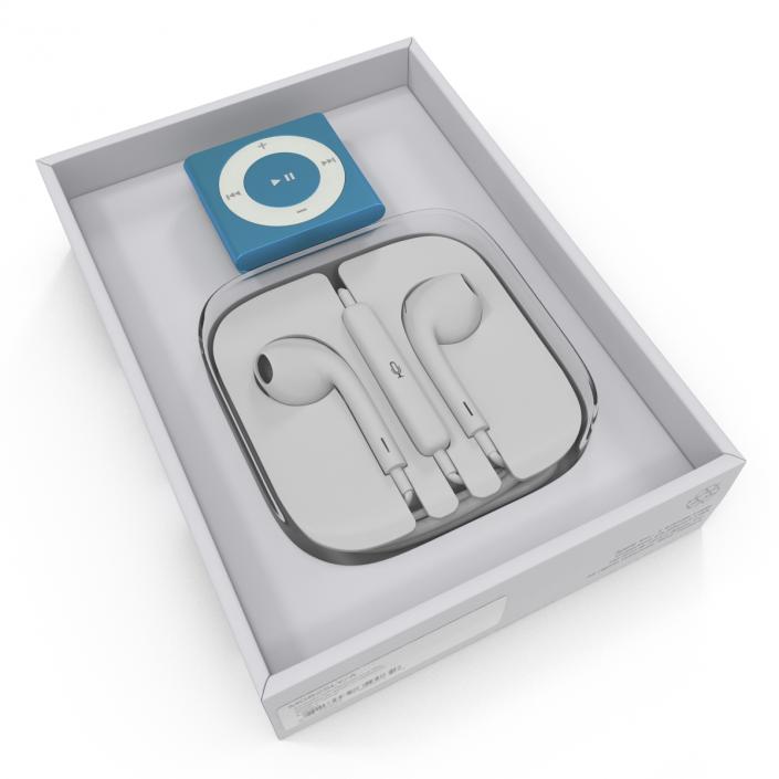 3D iPod Shuffle Blue 3D Models Set