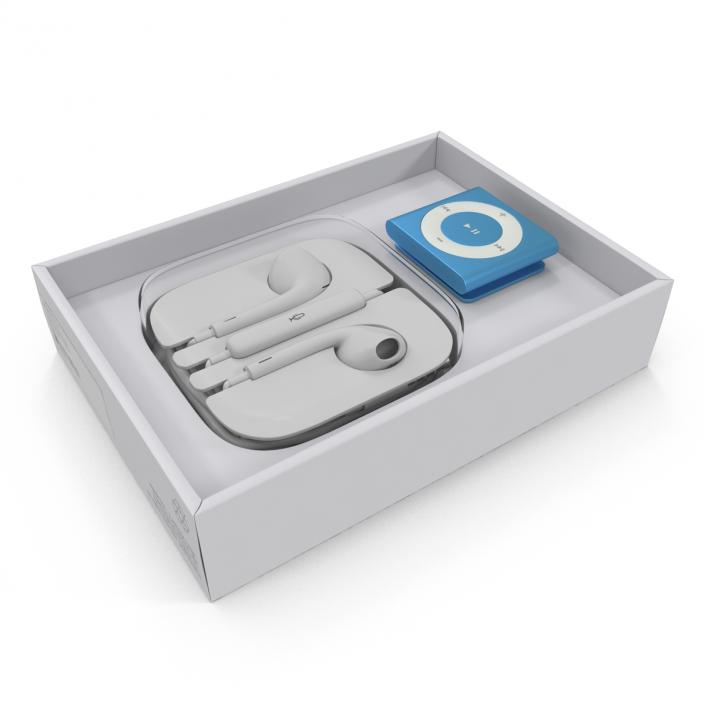 3D iPod Shuffle Blue 3D Models Set