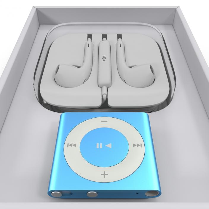 3D iPod Shuffle Blue 3D Models Set