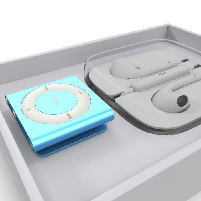 3D iPod Shuffle Blue 3D Models Set