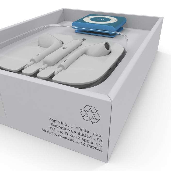 3D iPod Shuffle Blue 3D Models Set