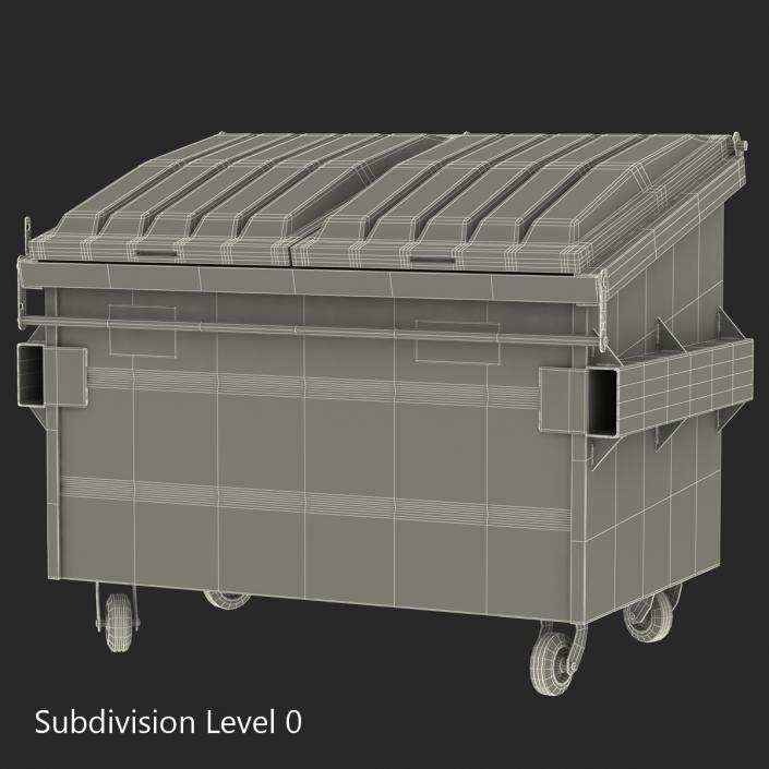 3D Dumpster Blue model