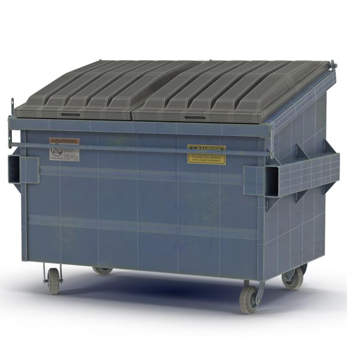 3D Dumpster Blue model