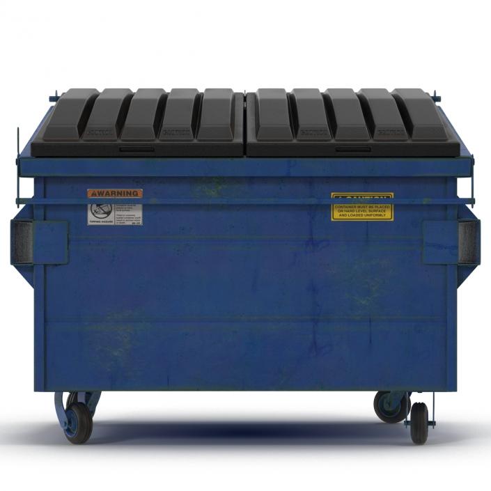 3D Dumpster Blue model