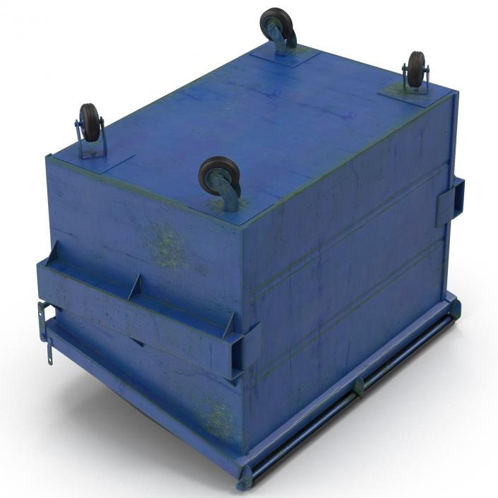 3D Dumpster Blue model