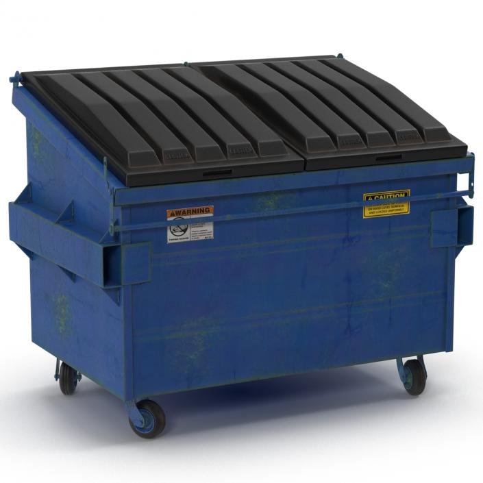 3D Dumpster Blue model