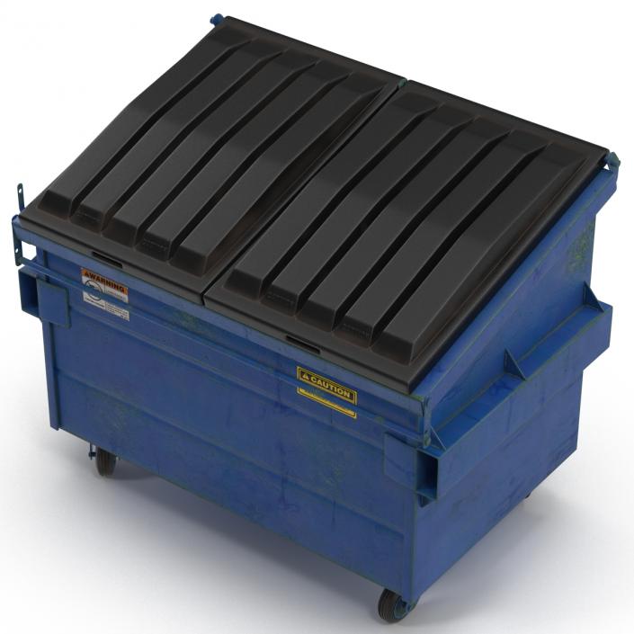 3D Dumpster Blue model