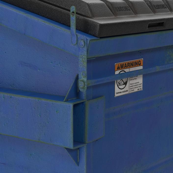 3D Dumpster Blue model