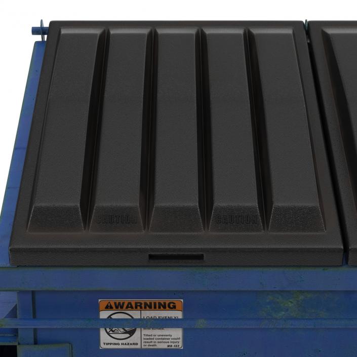 3D Dumpster Blue model