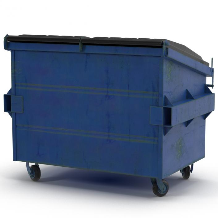 3D Dumpster Blue model