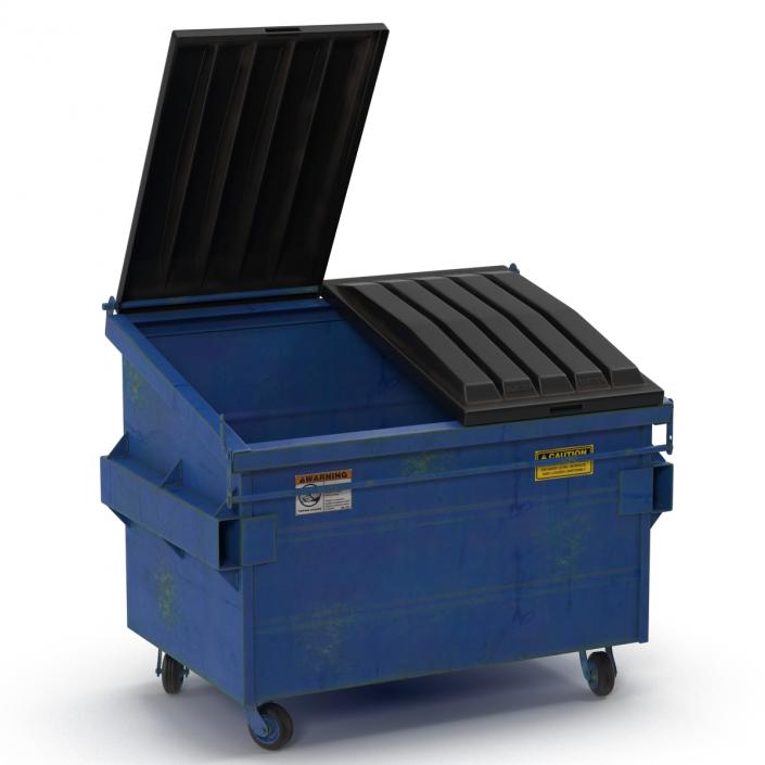 3D Dumpster Blue model