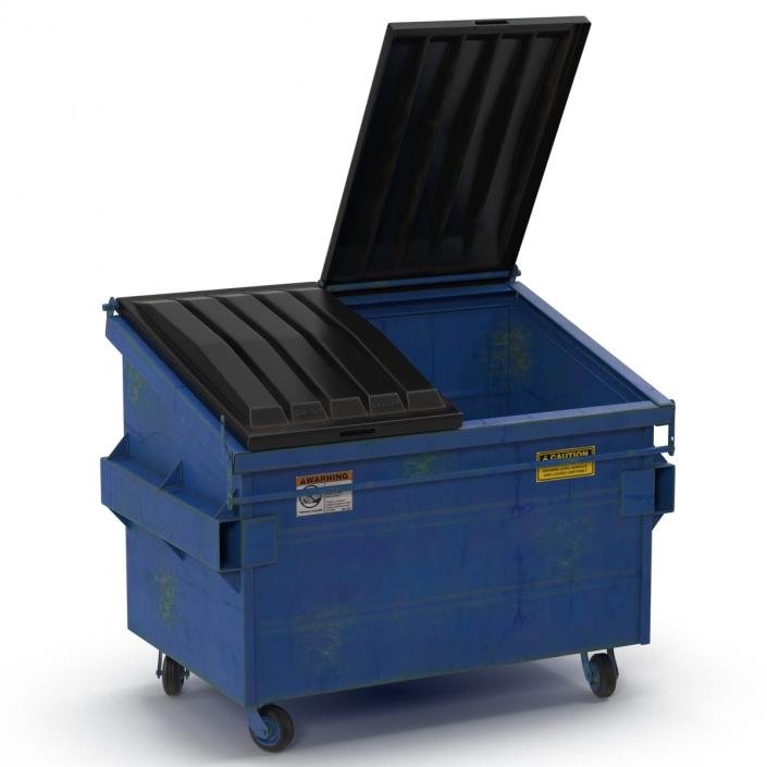 3D Dumpster Blue model