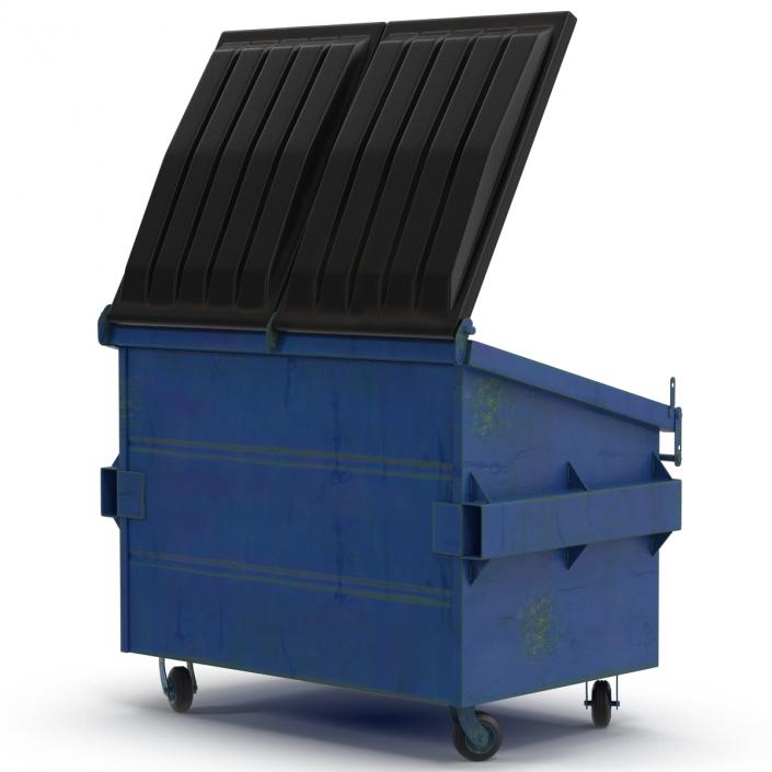 3D Dumpster Blue model