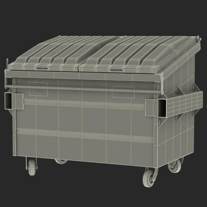 3D Dumpster Blue model