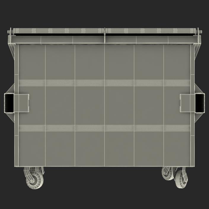 3D Dumpster Blue model