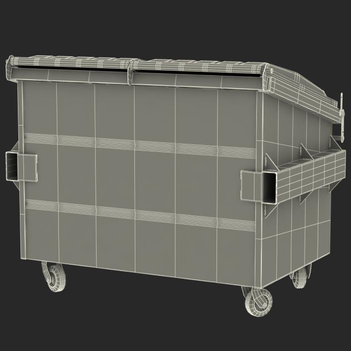 3D Dumpster Blue model