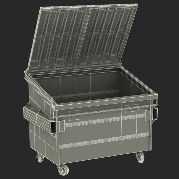 3D Dumpster Blue model