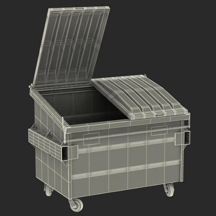 3D Dumpster Blue model