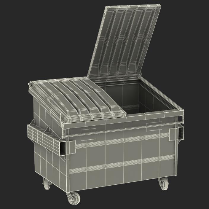 3D Dumpster Blue model