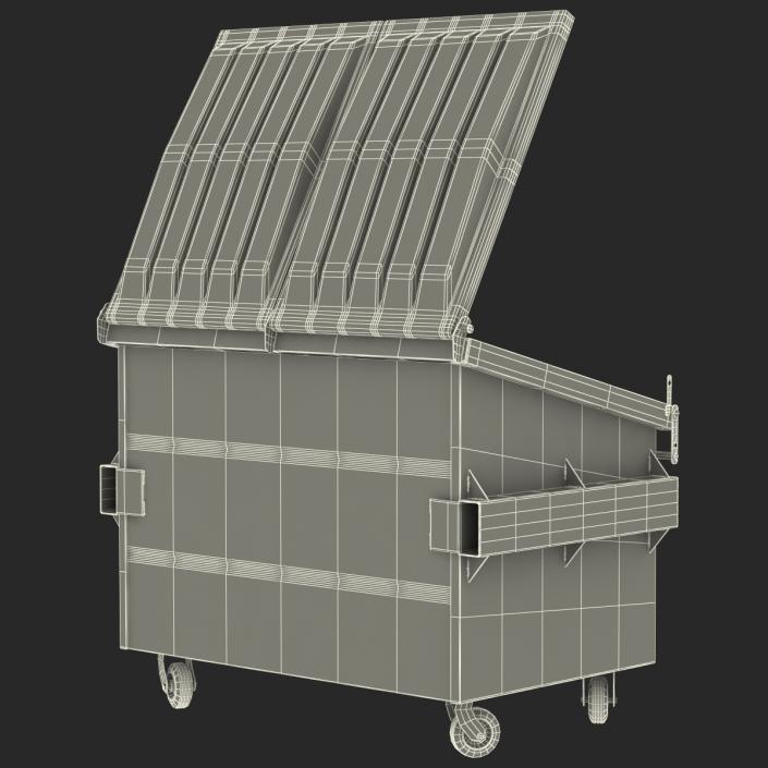 3D Dumpster Blue model