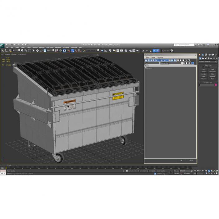 Dumpster White 3D model