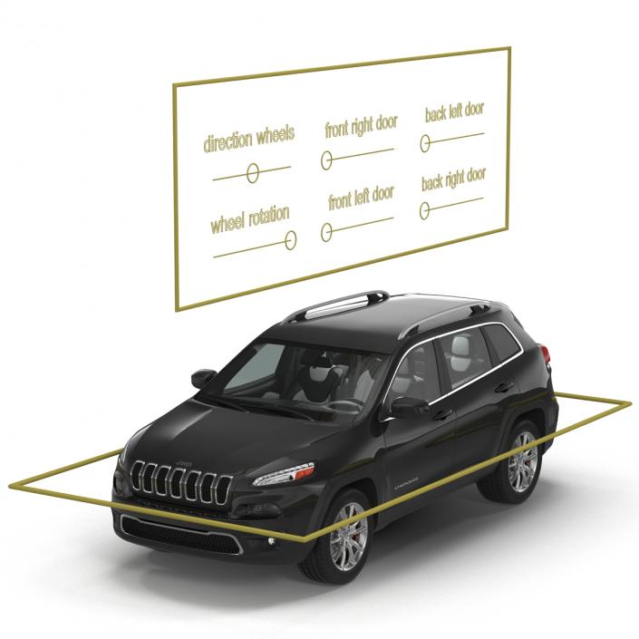 3D model Jeep Cherokee 2015 Rigged