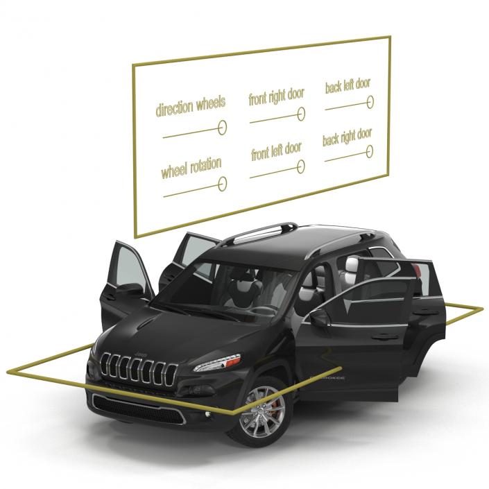 3D model Jeep Cherokee 2015 Rigged