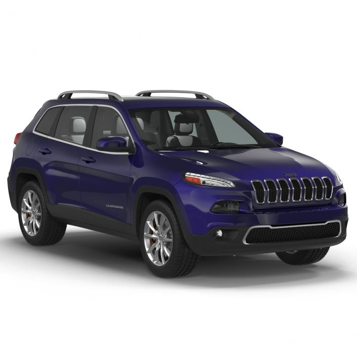 Jeep Cherokee 2015 Simple Interior 3D model