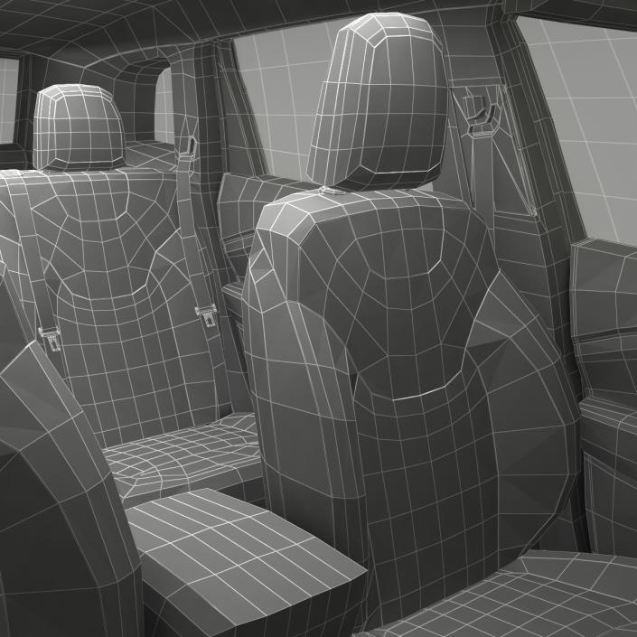 Jeep Cherokee 2015 Simple Interior 3D model